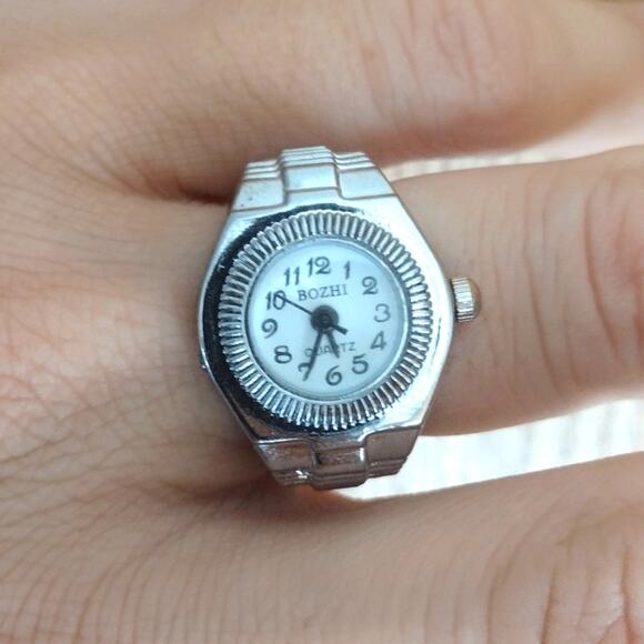 Silver Ring Watch Men's Women's Christmas Birthday Valentine's Anniversary Gift - Picture 5 of 5